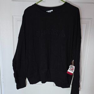 Reebok Feels Good Black Active Sweatshirt Womens XL
